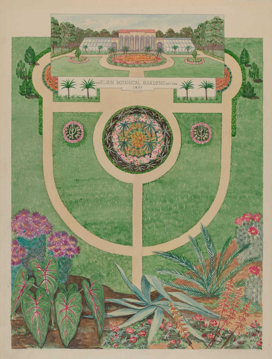 埃尔金植物园，约1936年。 作者 Tabea 袜子