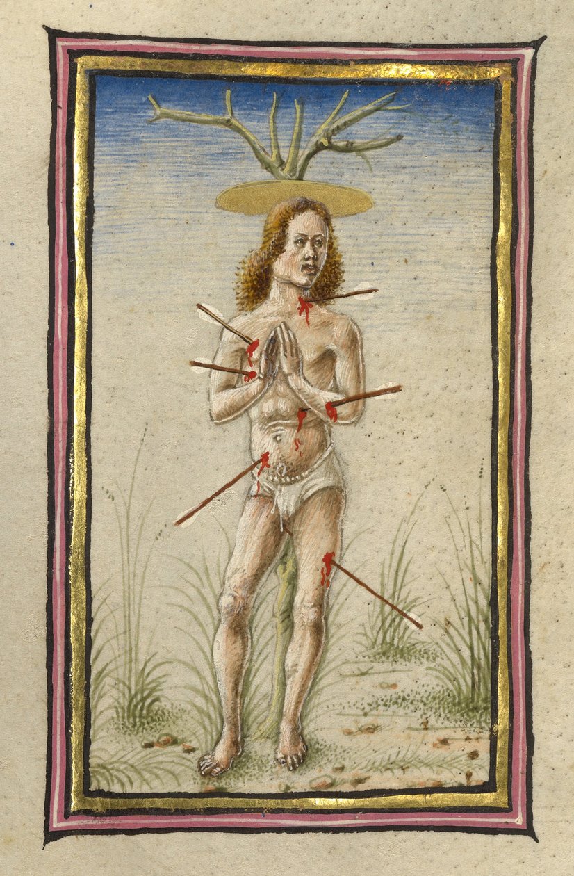 圣塞巴斯蒂安的殉难 作者 塔迪奥·克里维利（Taddeo Crivelli）
