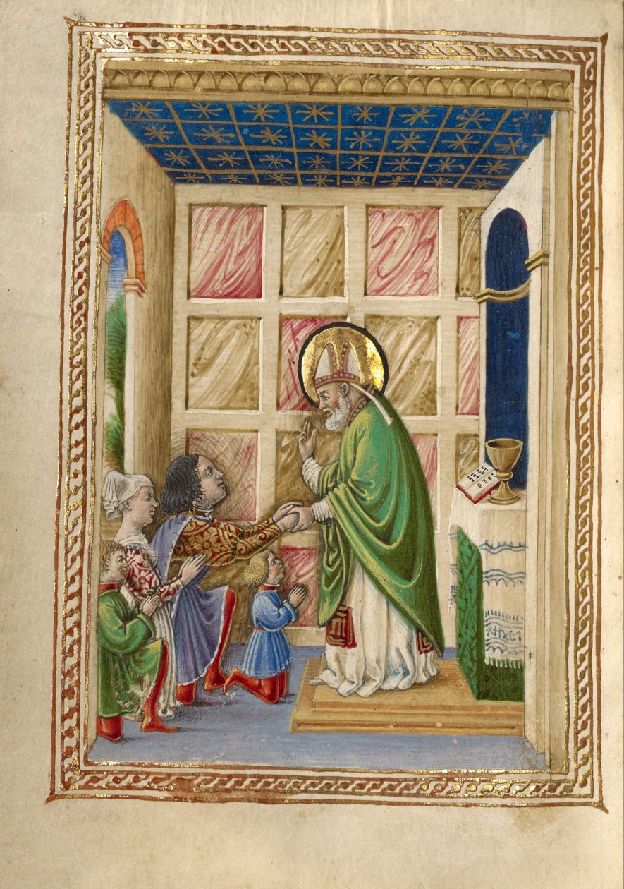 圣贝利努斯庆祝弥撒 作者 塔迪奥·克里维利（Taddeo Crivelli）