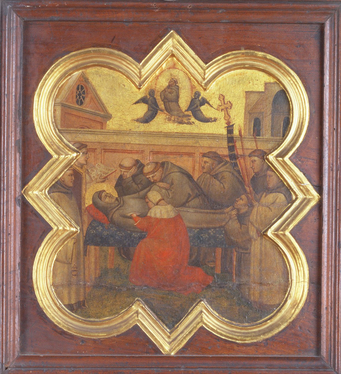 圣弗朗西斯之死（面板上的蛋彩画） 作者 塔迪奥·加迪（Taddeo Gaddi）