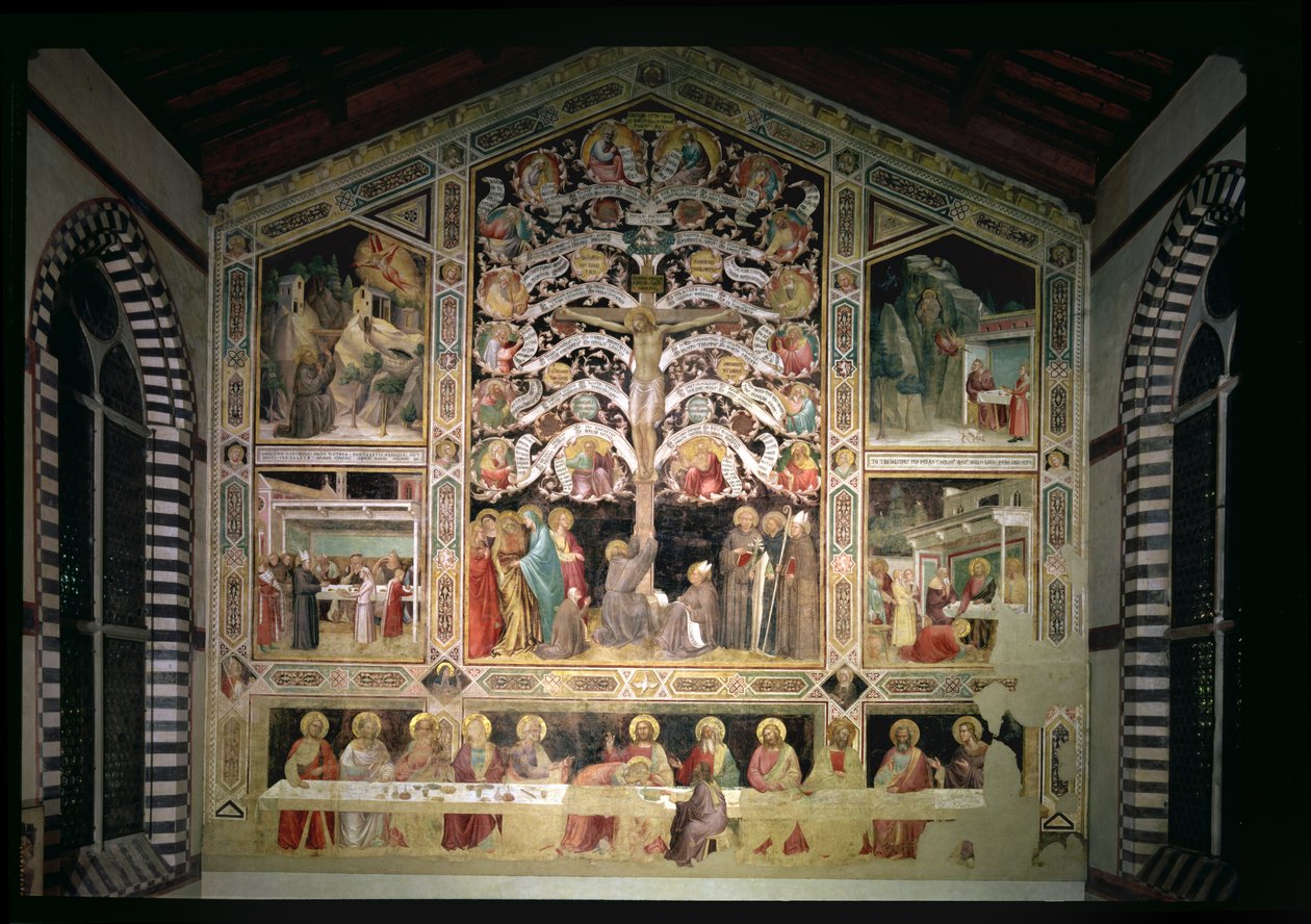 生命之树和最后的晚餐，1360（详见85021） 作者 塔迪奥·加迪（Taddeo Gaddi）