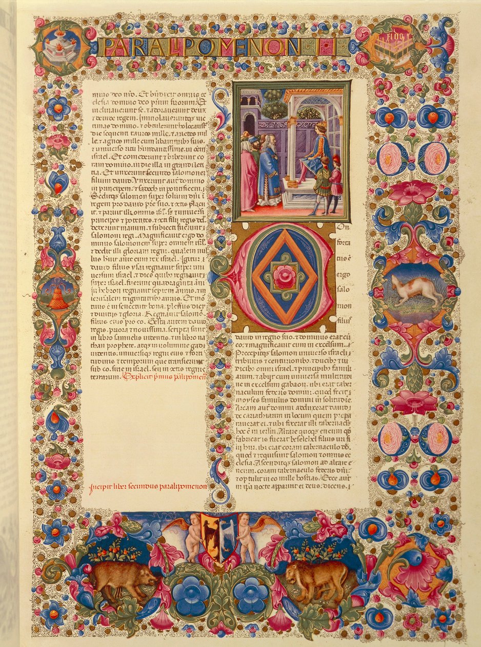 意大利，Taddeo Crivelli（1425-1479）和他的助手从Borso d