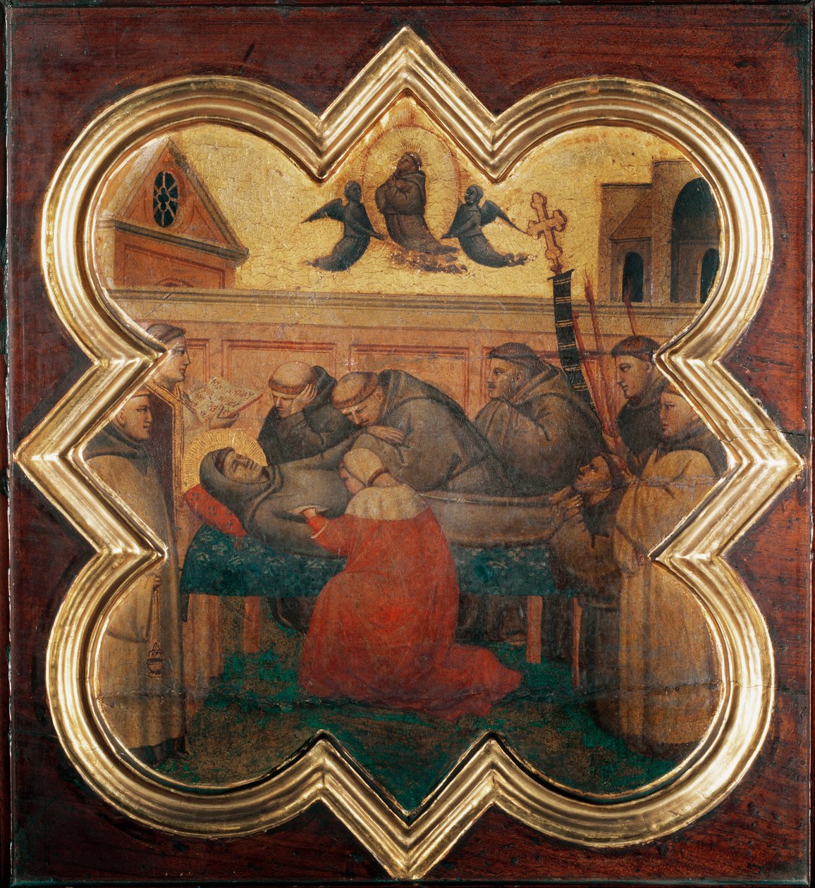 Life of st Francis: the death of the saint - Fresco 作者 塔迪奥·加迪（Taddeo Gaddi）