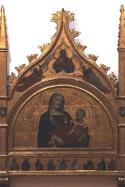 圣母与儿童（面板上的钢笔画） 作者 塔迪奥·加迪（Taddeo Gaddi）