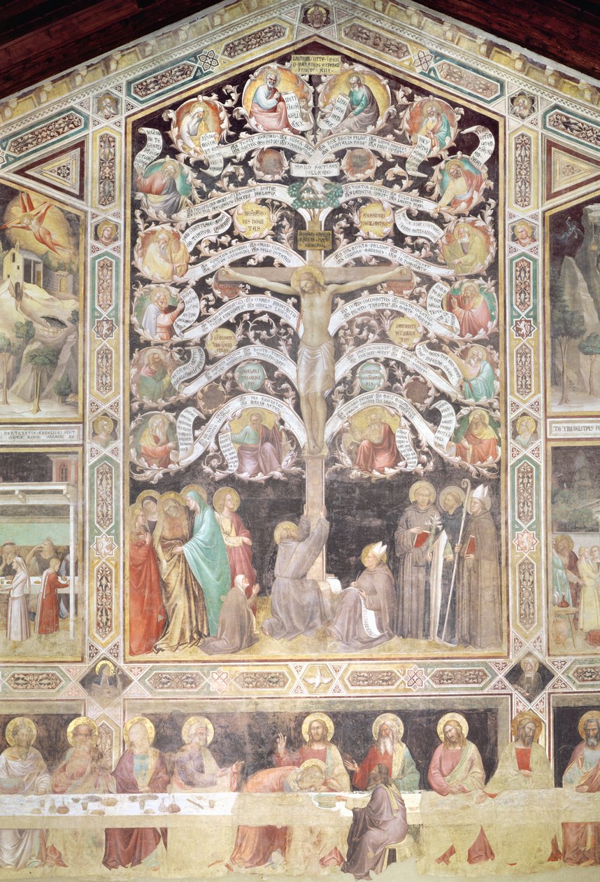 生命之树和最后的晚餐，1360壁画细节85020 作者 塔迪奥·加迪（Taddeo Gaddi）