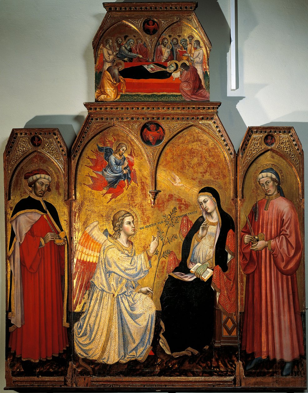 玛丽与圣科斯马斯和达米安的报喜，作者 Taddeo di Bartolo（1362-1422） 作者 塔迪奥·迪·巴尔托洛