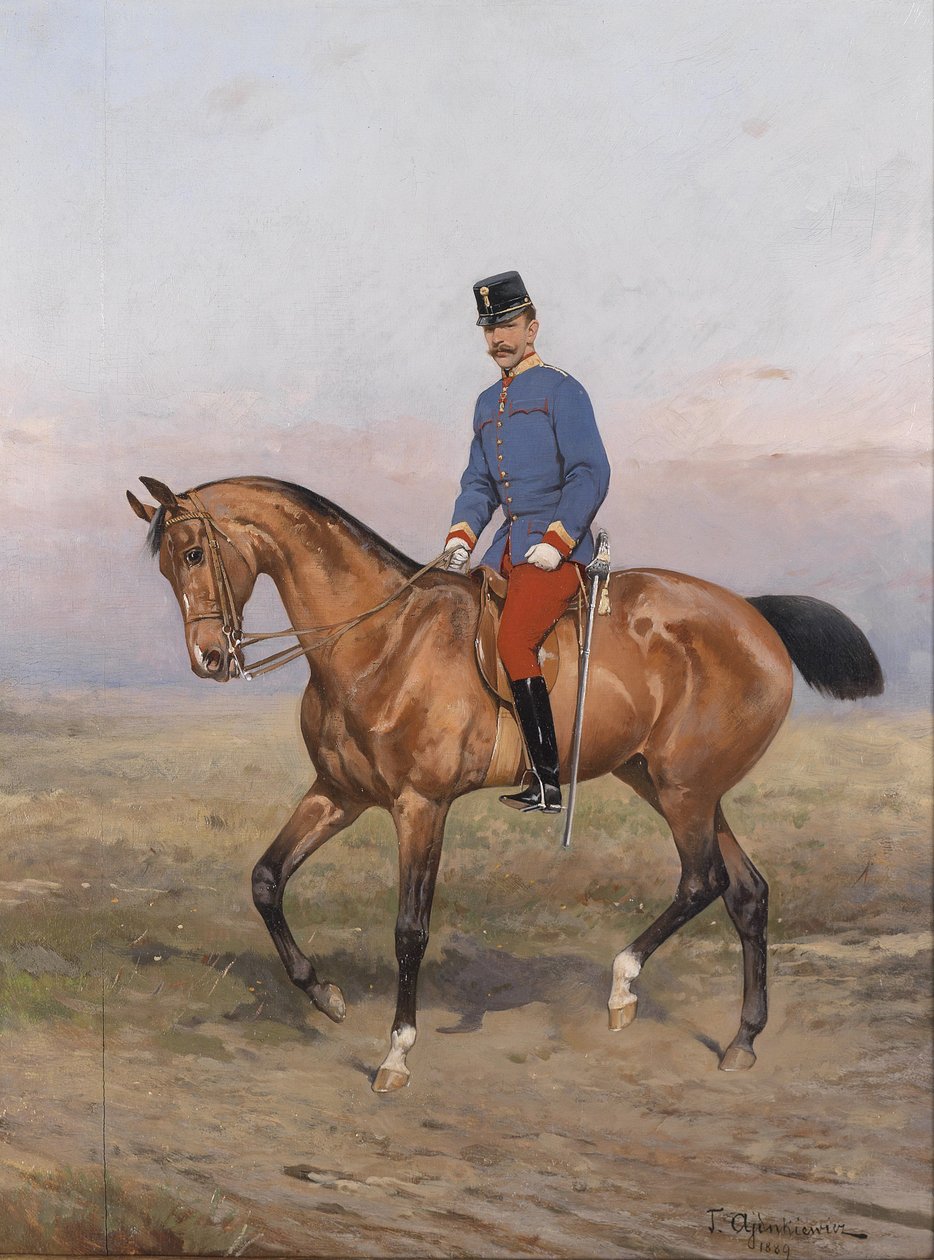 奥地利王储鲁道夫的骑马肖像（1858-1889） 作者 塔德乌斯·阿吉杜基维奇