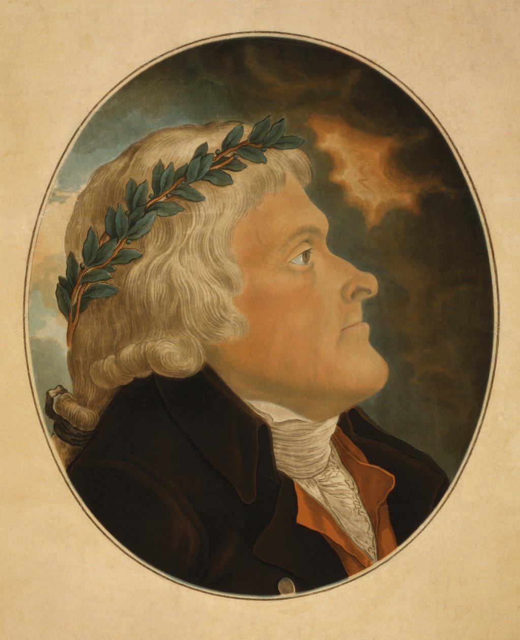 托马斯·杰斐逊，Michael Sokolnicki（1760-1816）（aquatint） 作者 塔德乌斯·科斯修斯科（Tadeusz Kosciuszko）