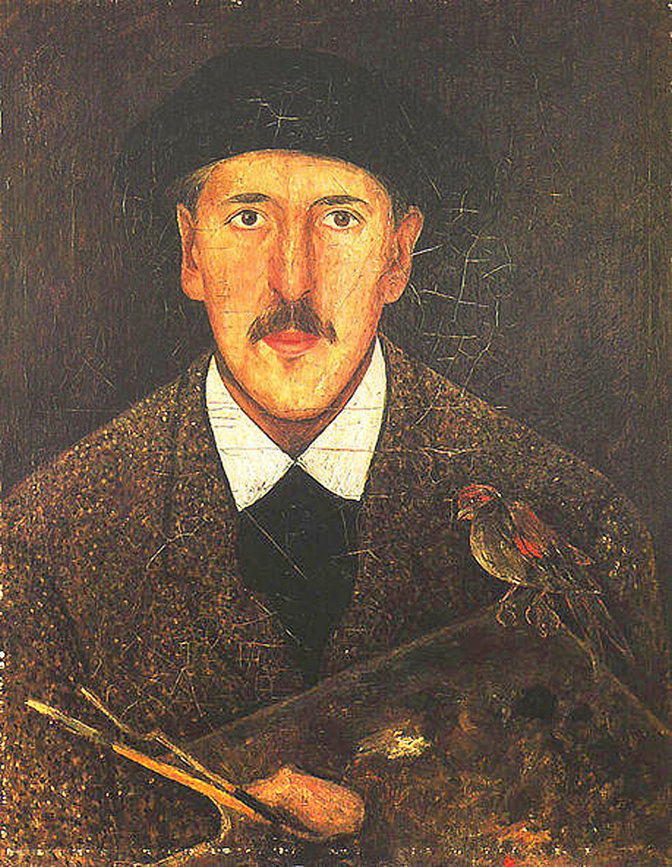Self-portraitnPolski：Autportretn 作者 塔德乌斯·马科夫斯基（Tadeusz Makowski）