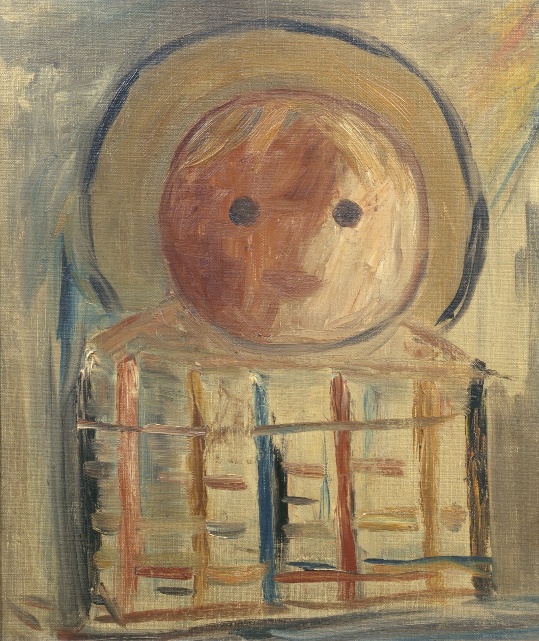 想象中的婴儿头，c.1925-32 作者 塔德乌斯·马科夫斯基（Tadeusz Makowski）