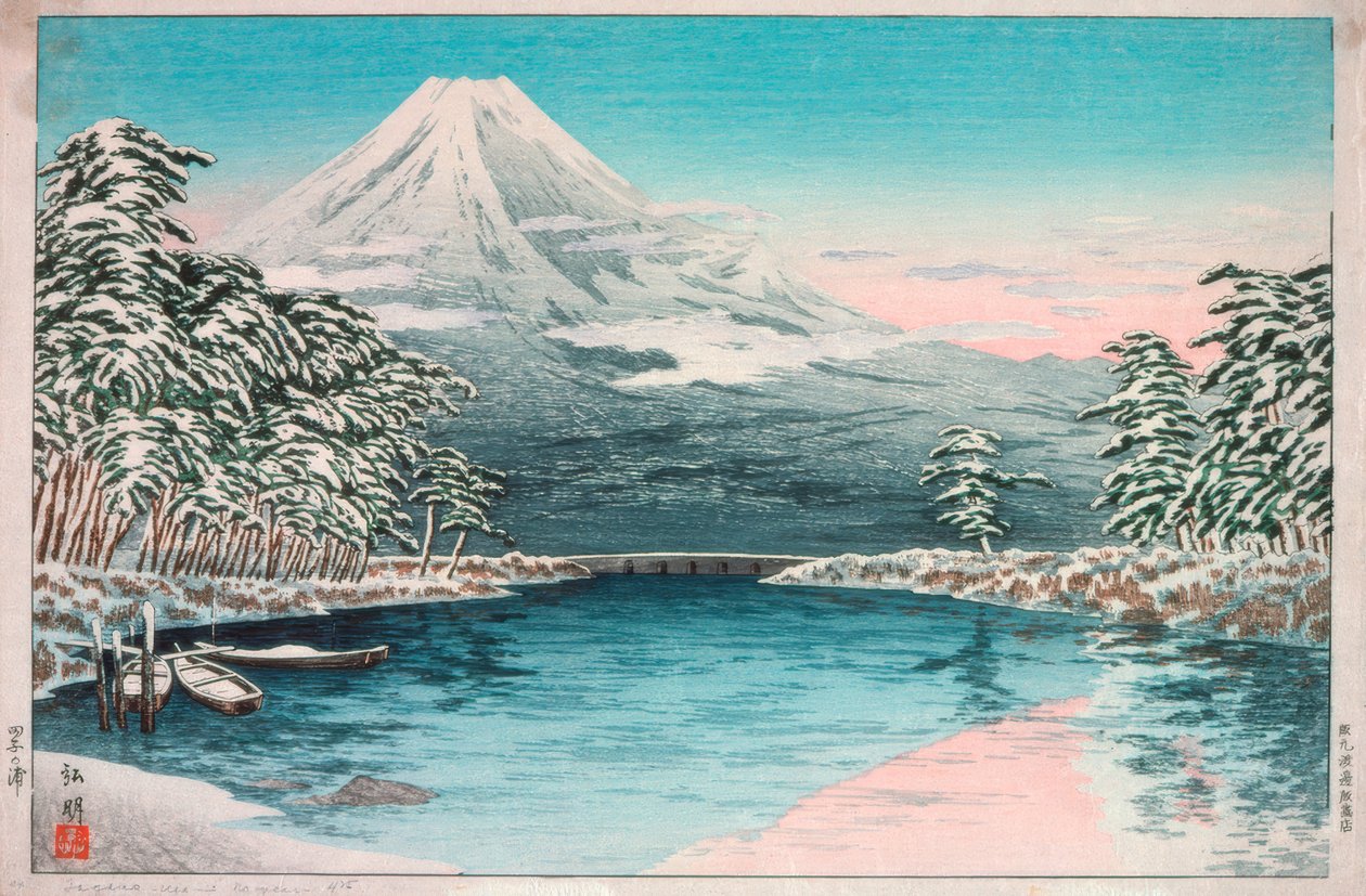 Mt. Fuji von Tagonoura aus gesehen, Schneelandschaft 作者 高桥弘明