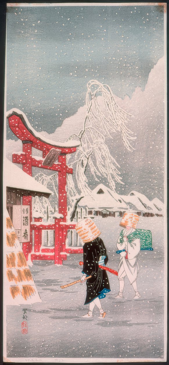 雪中的冈部 作者 高桥弘明