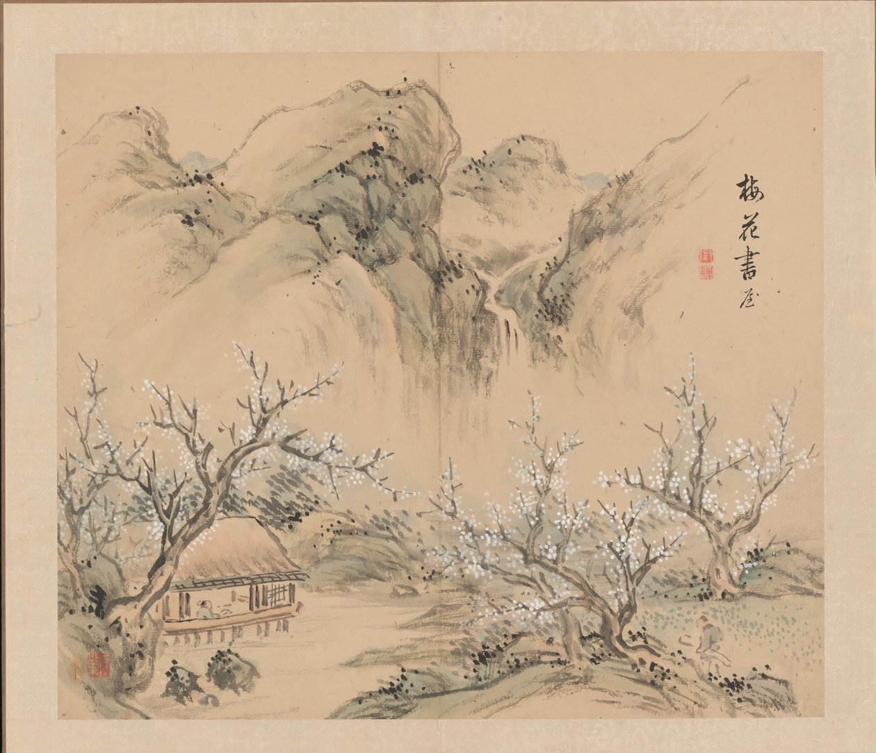 四个季节的风景，1833年。 作者 高井爱久