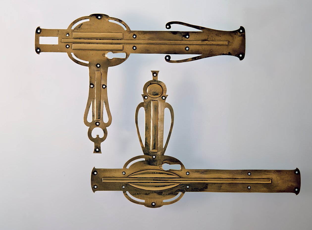 门把手，1898-99（金属） 作者 塔尔文·莫里斯（Talwin Morris）