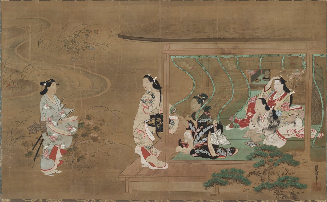 情人的访问，1680-1730。 作者 田村水夫