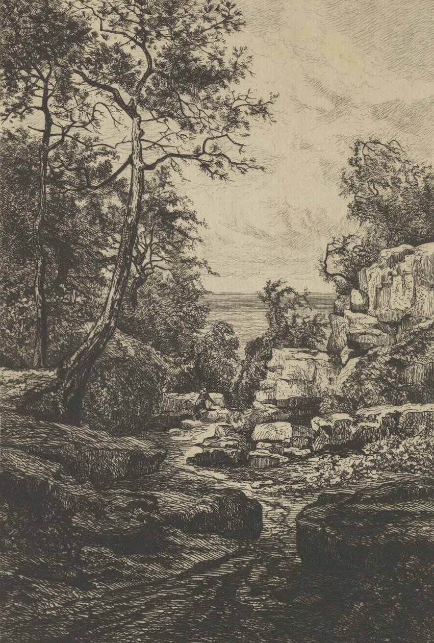Sentier du Tambourin, Ile de Noirmoutier, 19世纪。 作者 坦克雷德亚伯拉罕