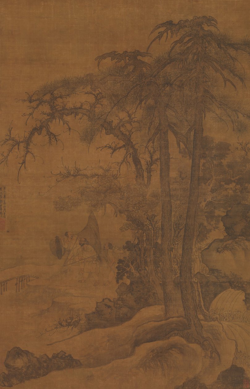返回的渔民，日期为1342年。 作者 唐迪
