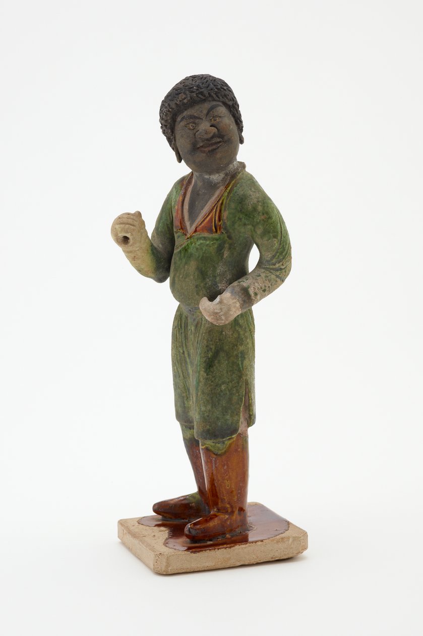新郎，c.700-750（带有硅酸铅釉和涂漆细节的陶器） 作者 唐代中文学校