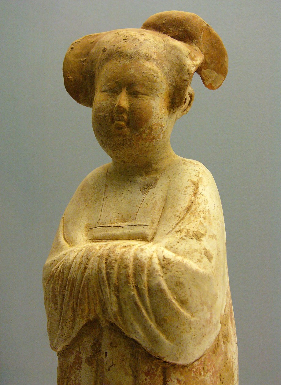 彩绘陶器和多雷，女俑，唐代（618-907），上海国家博物馆。摄影，Leonard de Selva，中国，2006。 作者 唐代中文学校