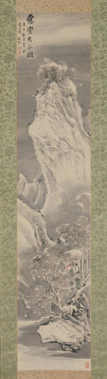 在被雪覆盖的小屋里泡茶，1791年。 作者 塔尼文乔