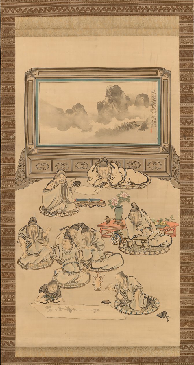 酒杯中的八仙》，1828年。 作者 塔尼文乔