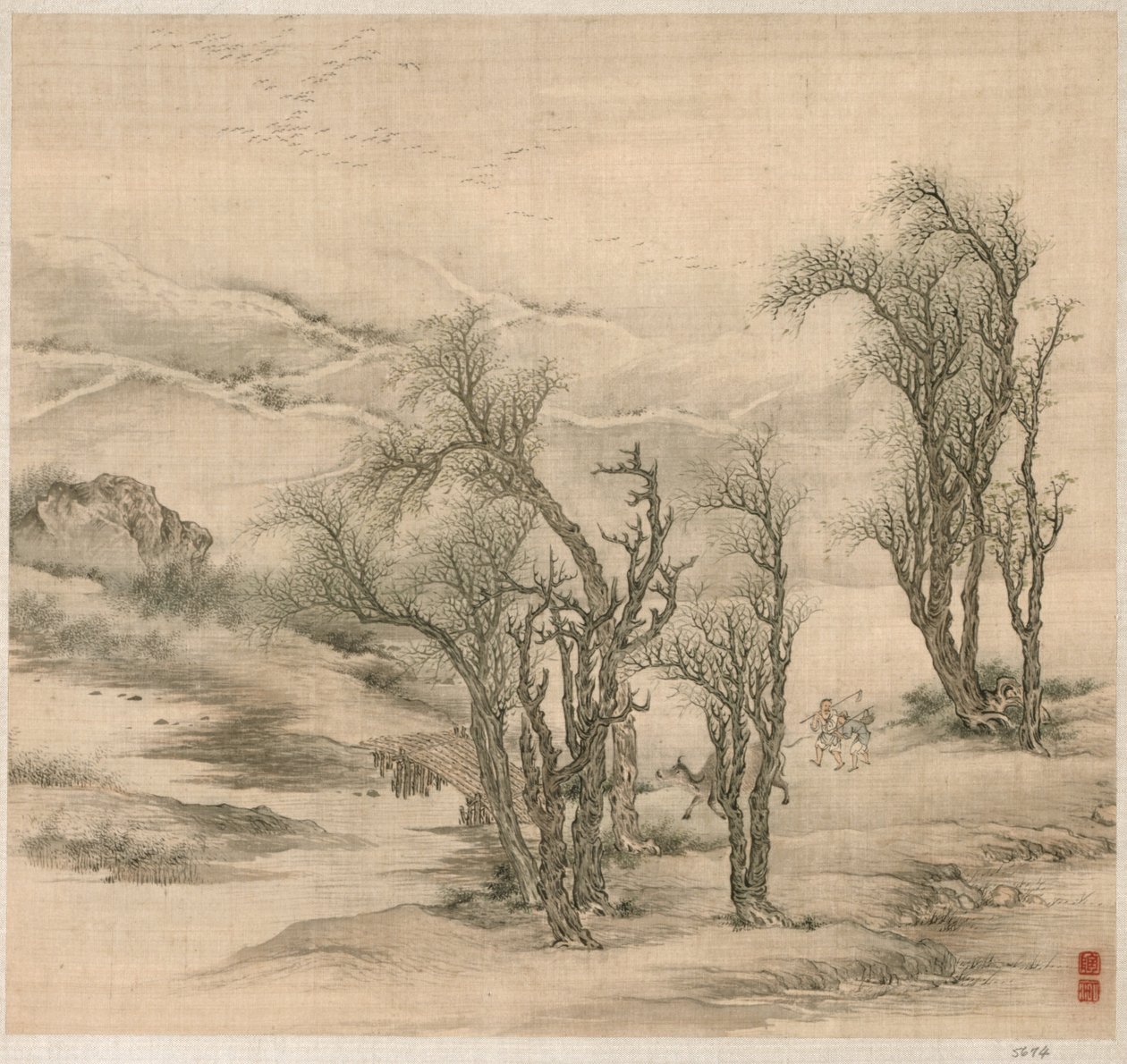 1600年代初春晚归还农民。 作者 陶宏