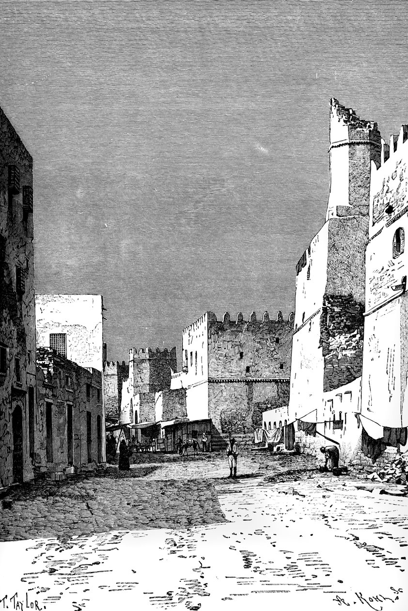 莱昂内克街（Leonec Street），北非斯法克斯（Sfakes），1895年。 作者 泰勒