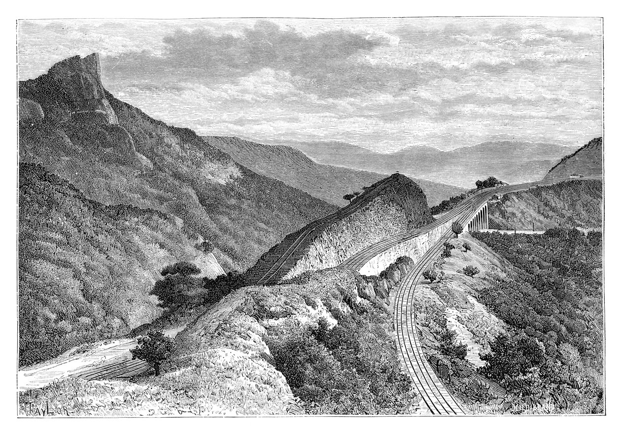 1895年，印度Khandala附近的Bhor Ghat。 作者 泰勒