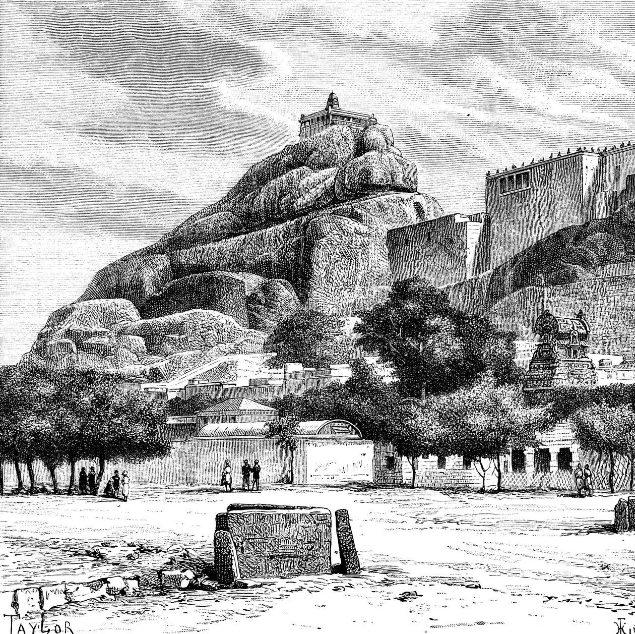 1895年，印度蒂鲁吉拉伯利岩堡寺。 作者 泰勒