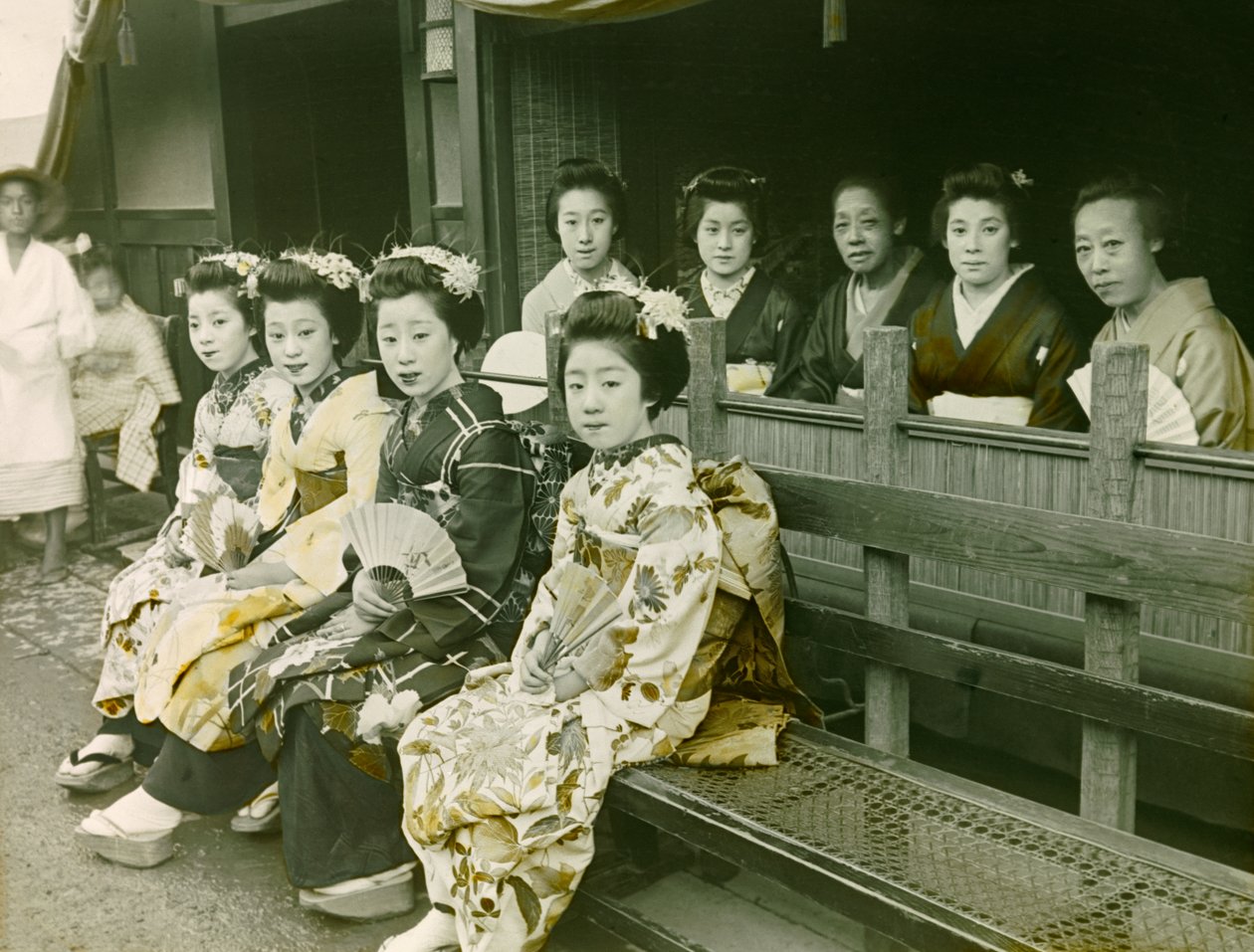 日本艺伎肖像，约 1900 - 1915 年（摄影） 作者 