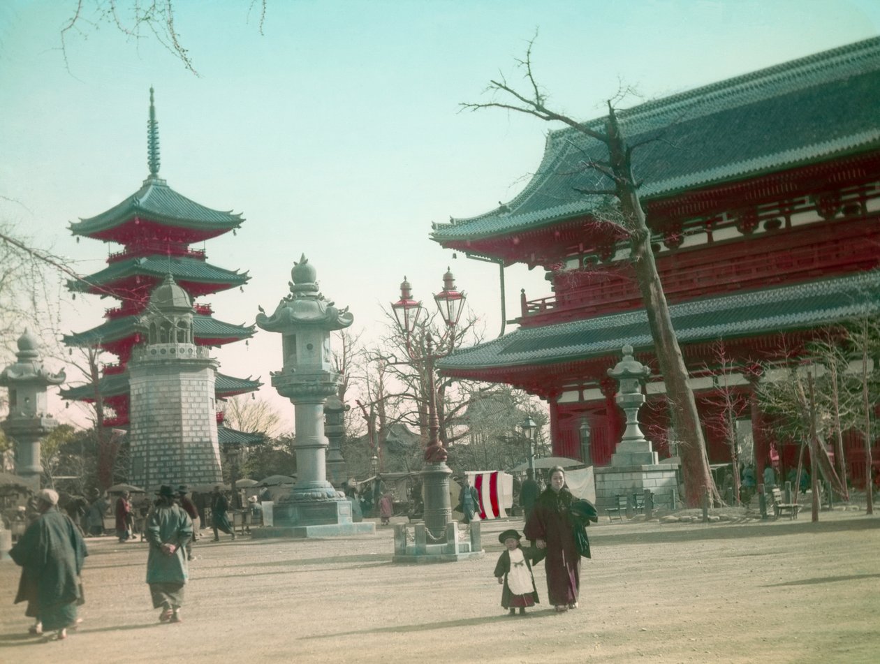 Senso - Ji 寺门，东京，约 1900 - 1915 年（照片） 作者 