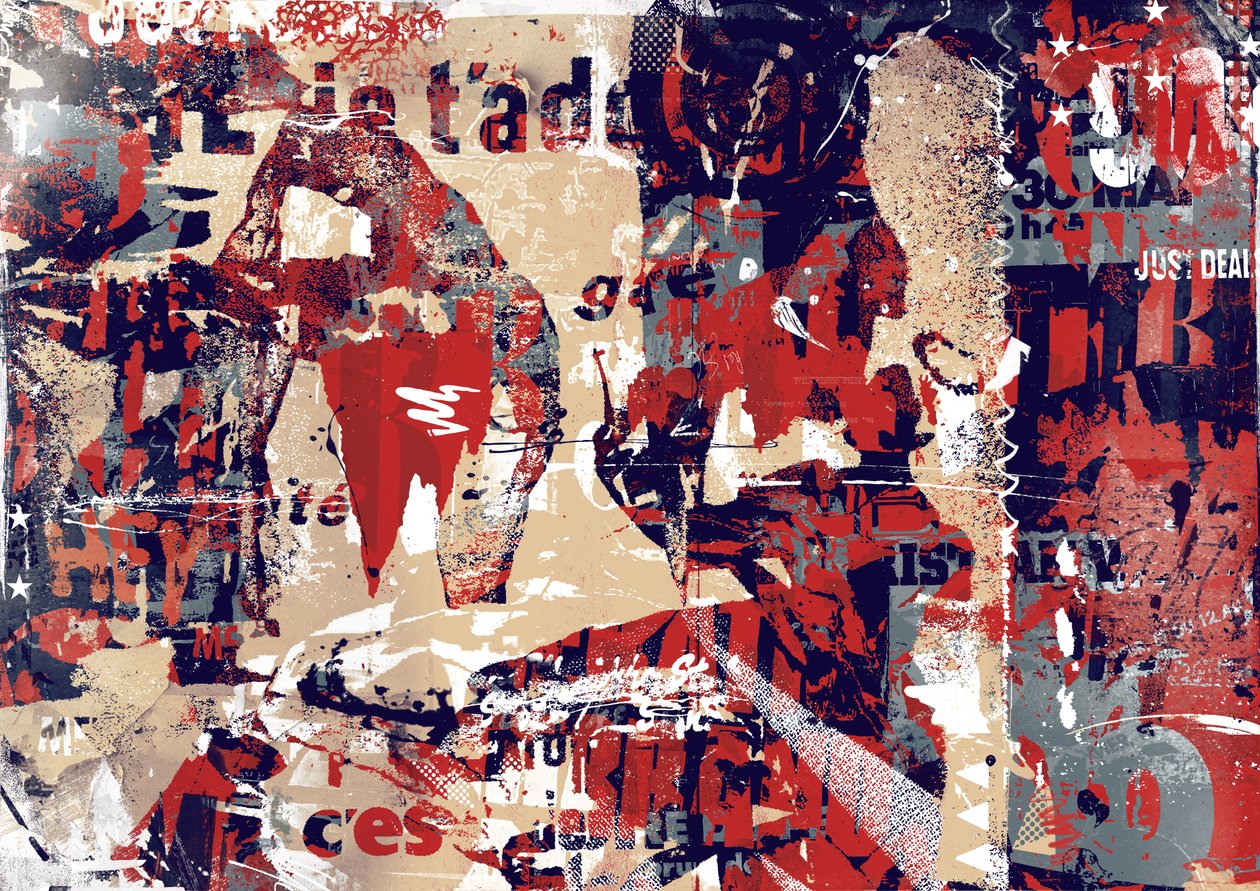 抽象 I，2016（画布拼贴） 作者 泰斯·阿尔伯斯