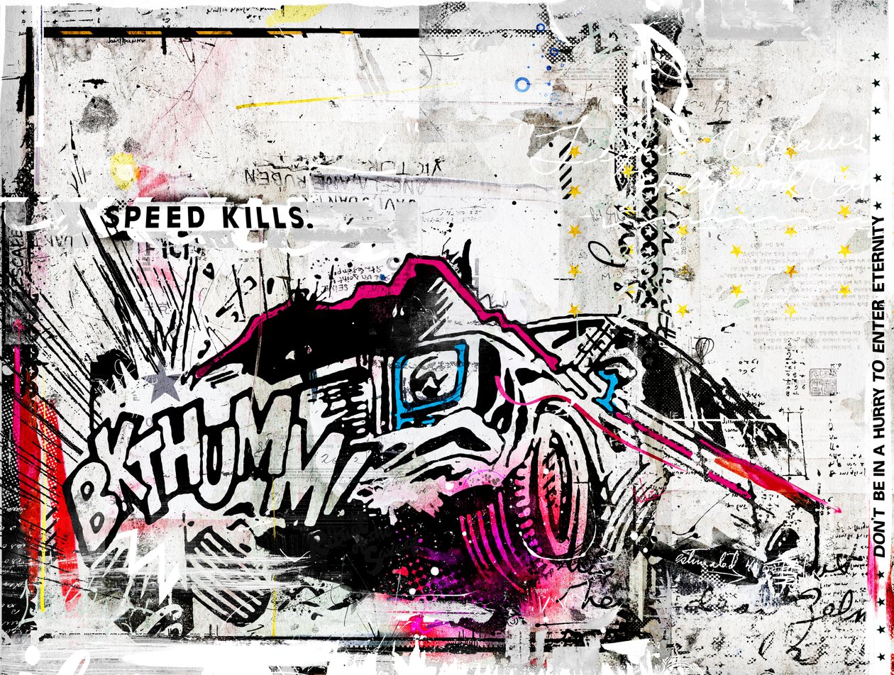 BKTHUMM，2015（布面拼贴画） 作者 泰斯·阿尔伯斯