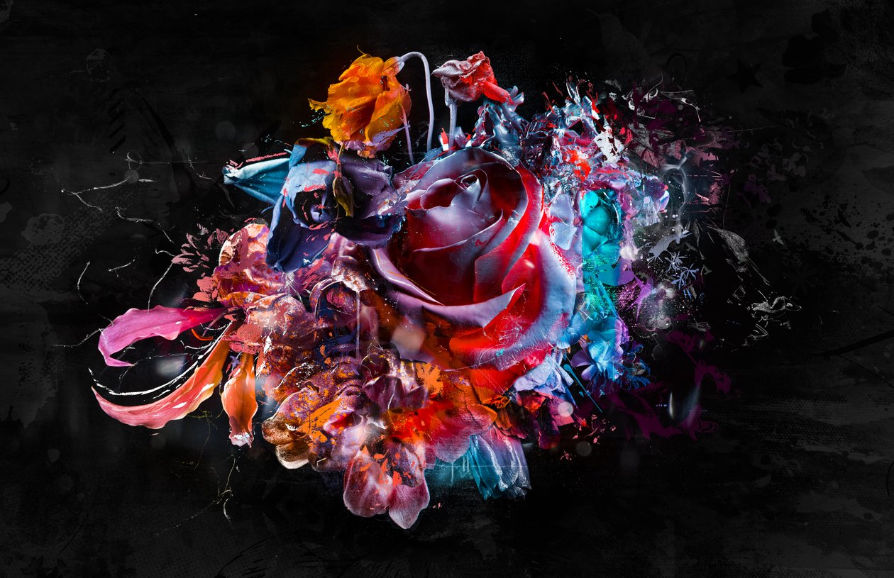 BOUQUET XVI，2018（布面混合媒介） 作者 泰斯·阿尔伯斯