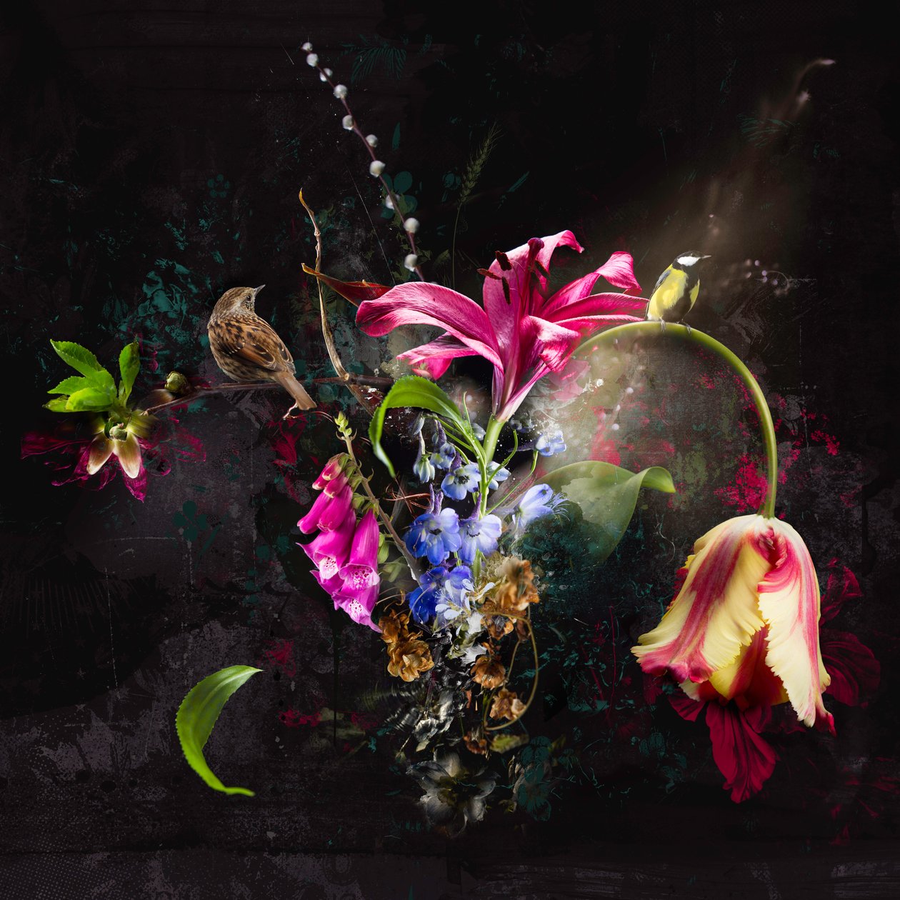 BOUQUET XXI，2018（布面混合媒介） 作者 泰斯·阿尔伯斯