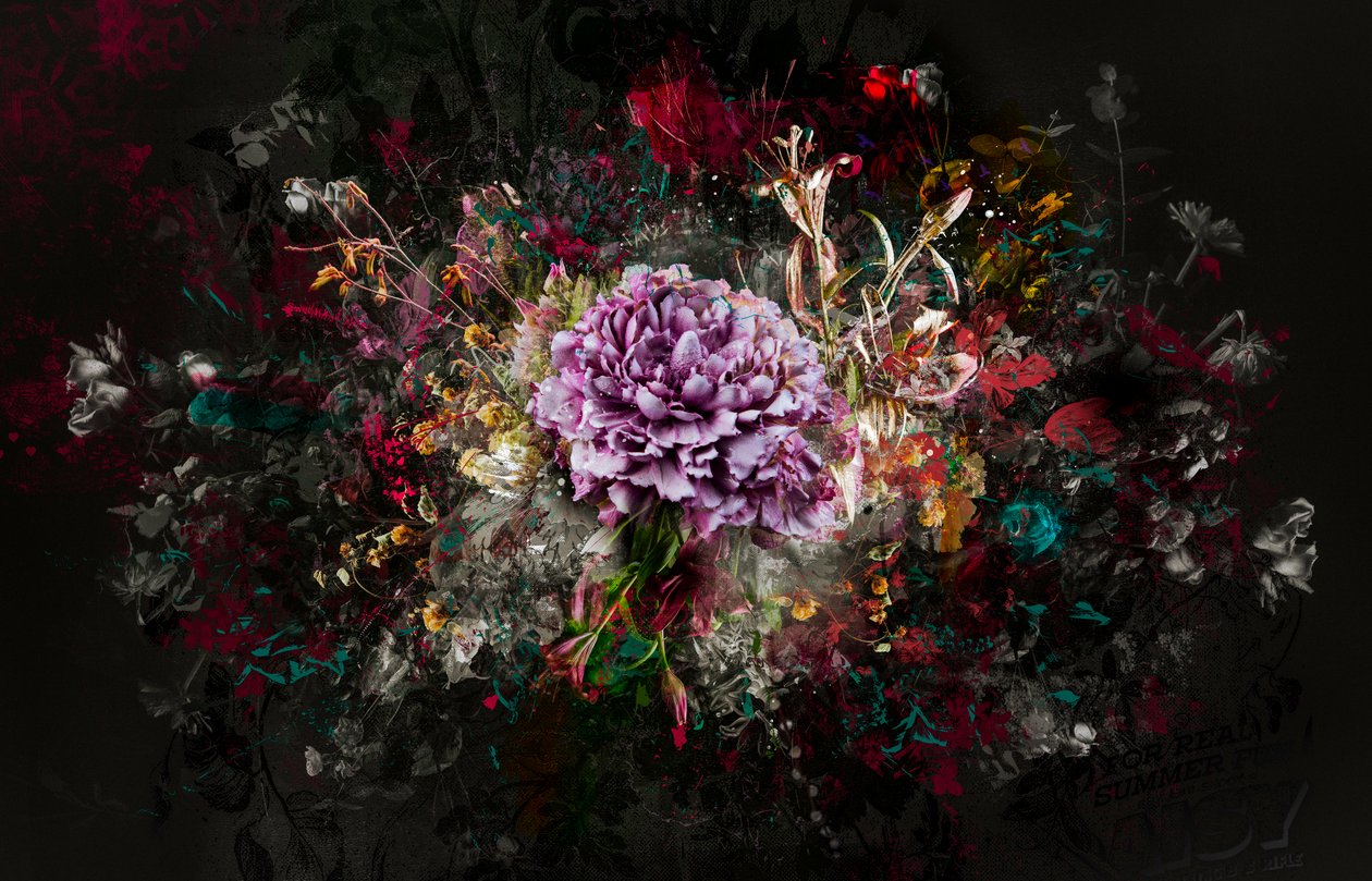 BOUQUET XXVII，2019（混合媒介画布） 作者 泰斯·阿尔伯斯