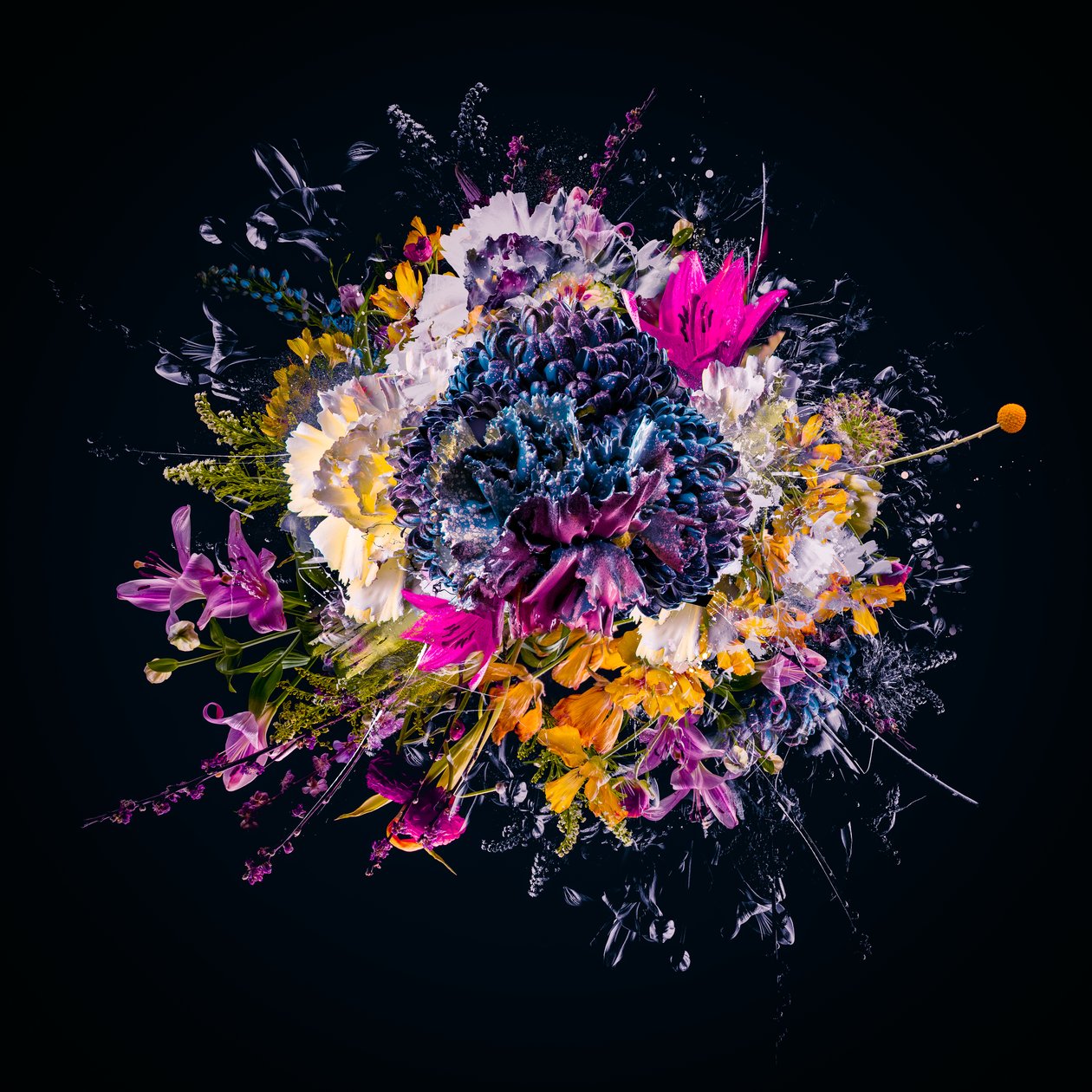 花束 III》，2018 年（帆布拼贴画） 作者 泰斯·阿尔伯斯