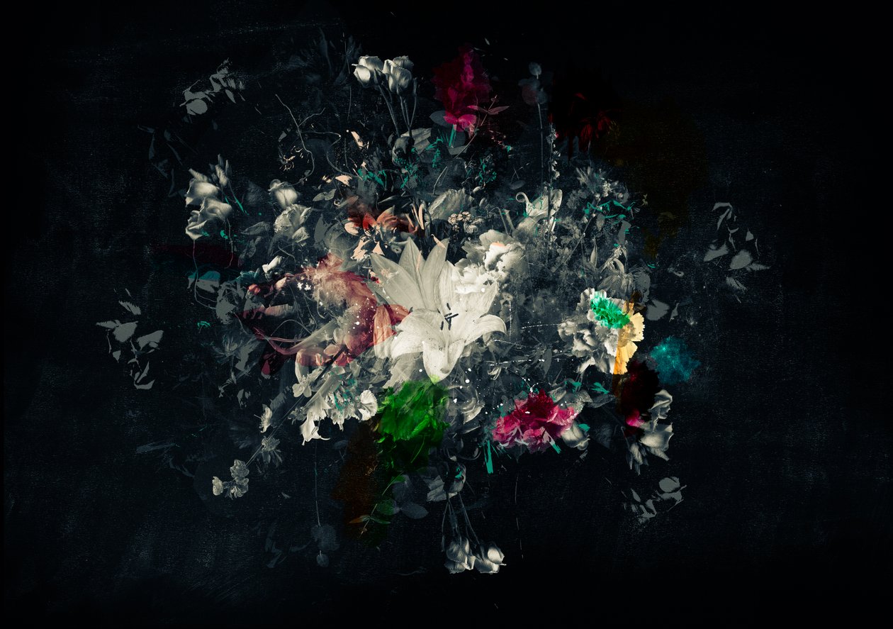 花束 XI》，2018 年（布面混合媒介） 作者 泰斯·阿尔伯斯