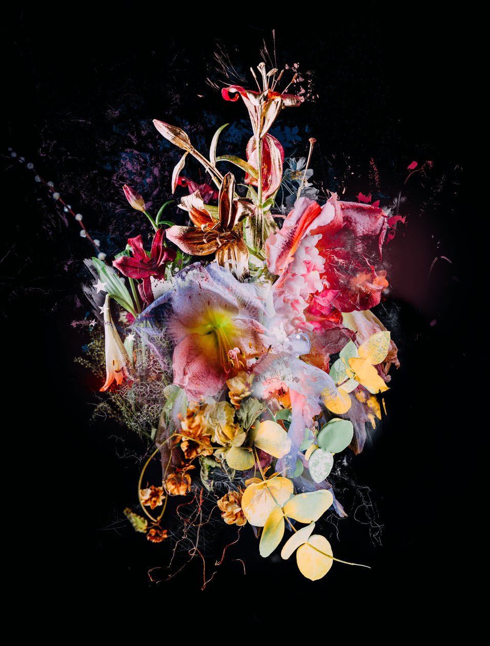 花束 XX》，2016 年（布面混合媒介） 作者 泰斯·阿尔伯斯