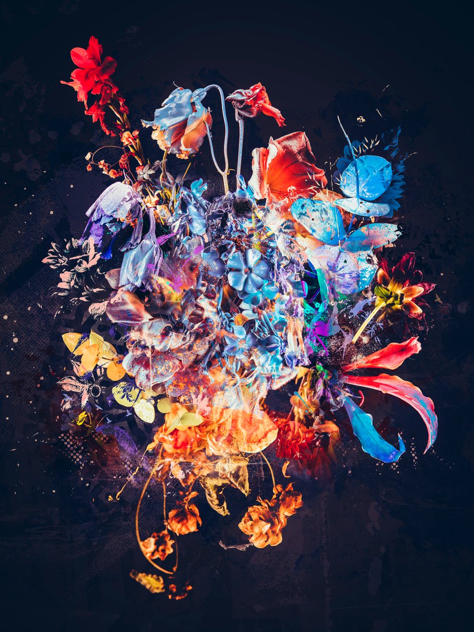 花束十七》，2018 年（布面混合媒介） 作者 泰斯·阿尔伯斯