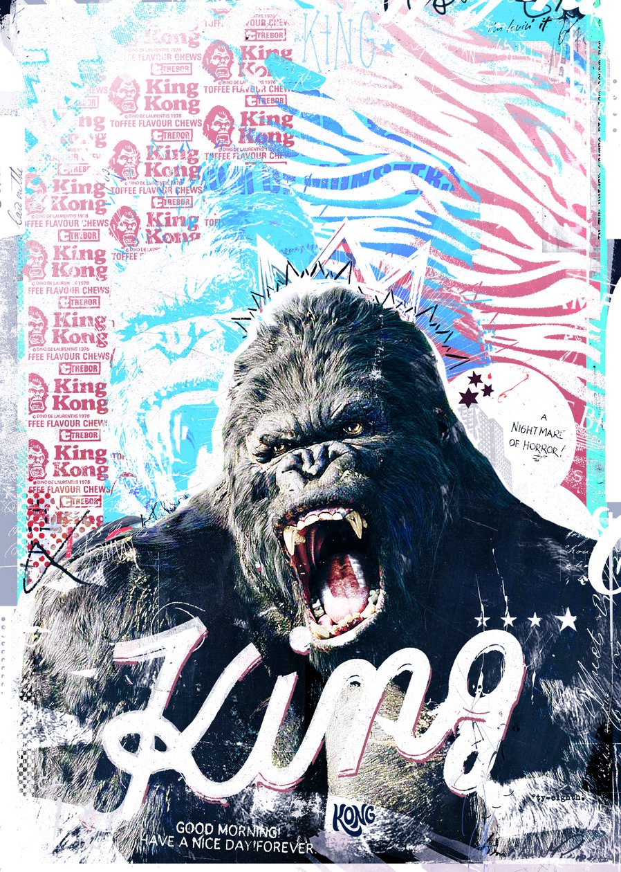 国王，2017（画布拼贴） 作者 泰斯·阿尔伯斯