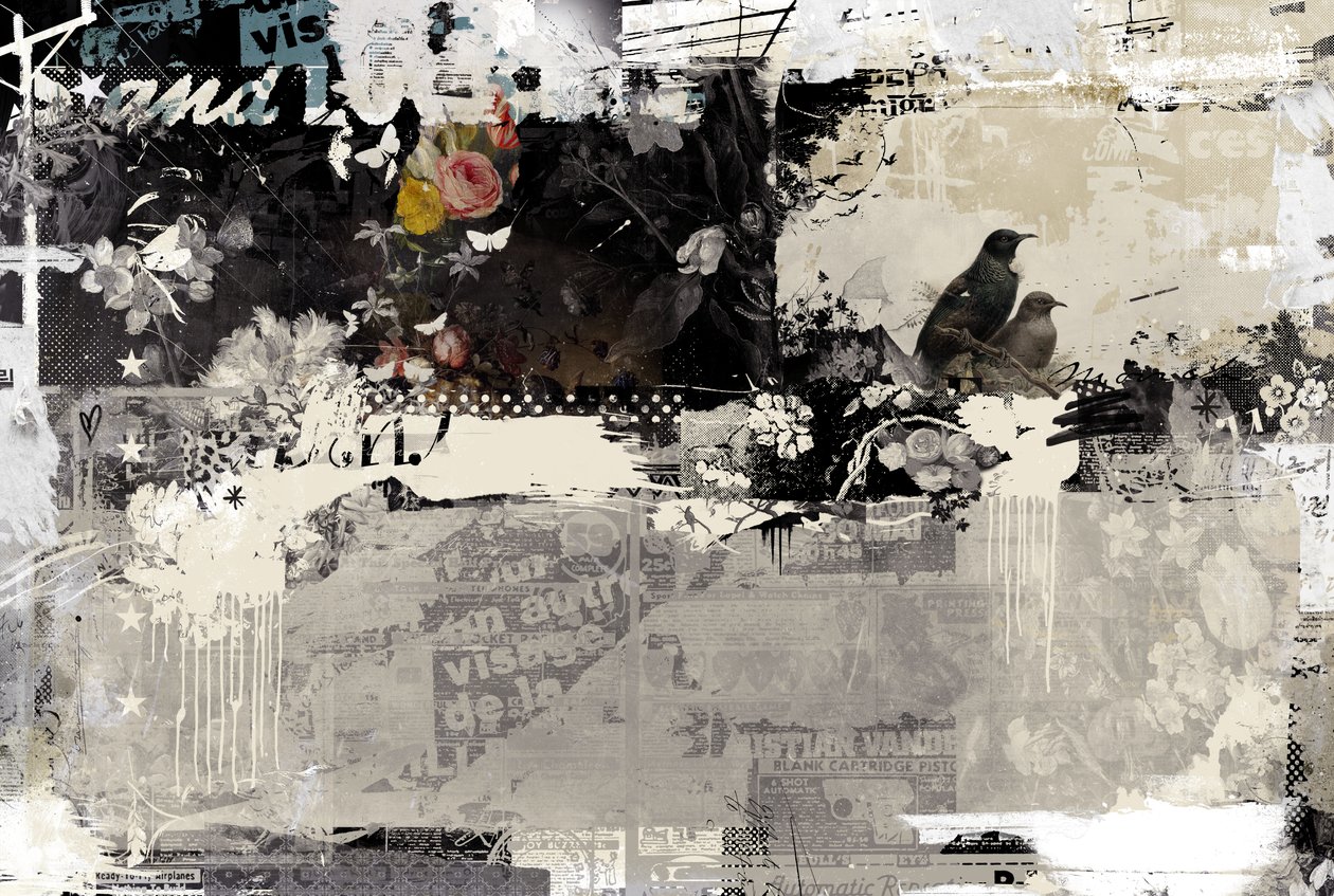 爱情鸟》，2015 年（混合媒介画布） 作者 泰斯·阿尔伯斯