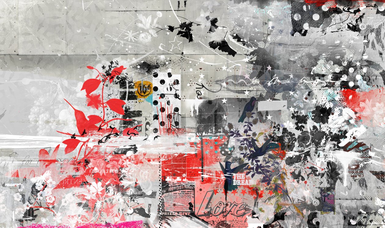 爱情拼贴，2016（布面拼贴） 作者 泰斯·阿尔伯斯