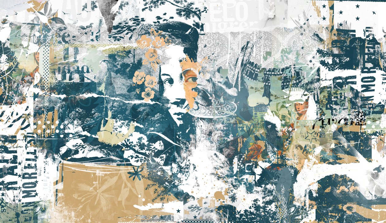 马格达莱纳》，2014 年（布面拼贴画） 作者 泰斯·阿尔伯斯