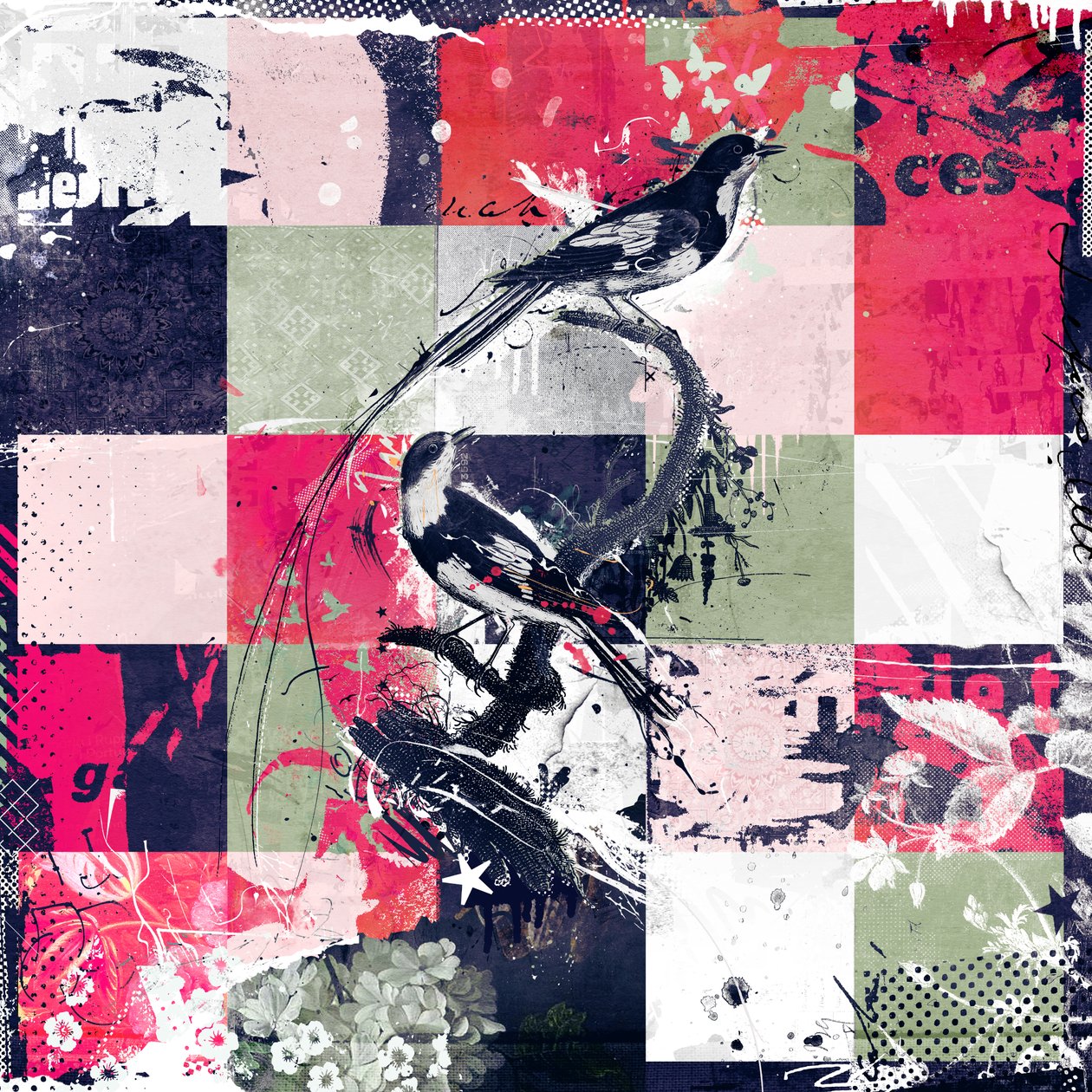 天然被子，2013（布面拼贴） 作者 泰斯·阿尔伯斯