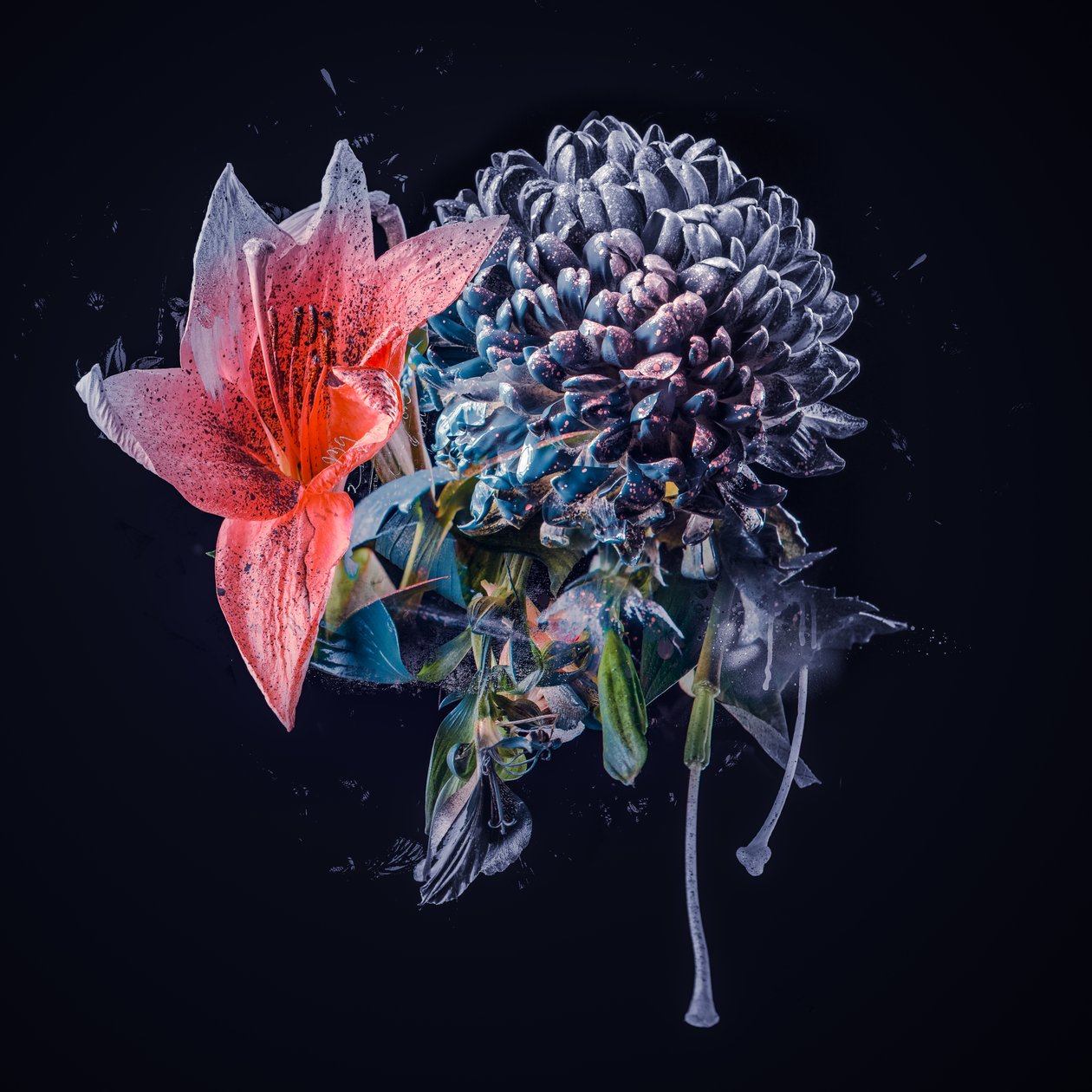 小花束，2018（帆布拼贴画） 作者 泰斯·阿尔伯斯