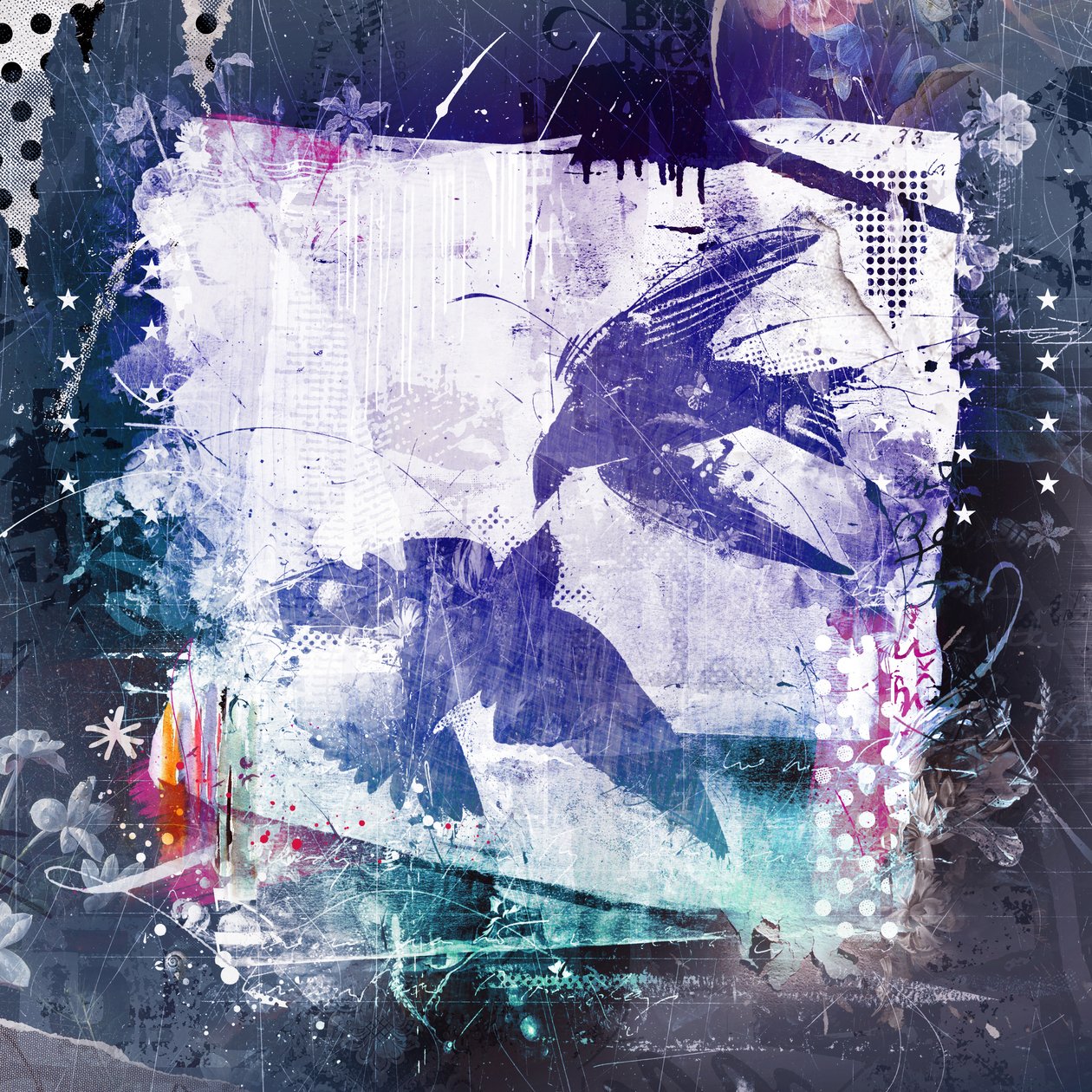 螺旋鸟，2015（混合媒介画布） 作者 泰斯·阿尔伯斯