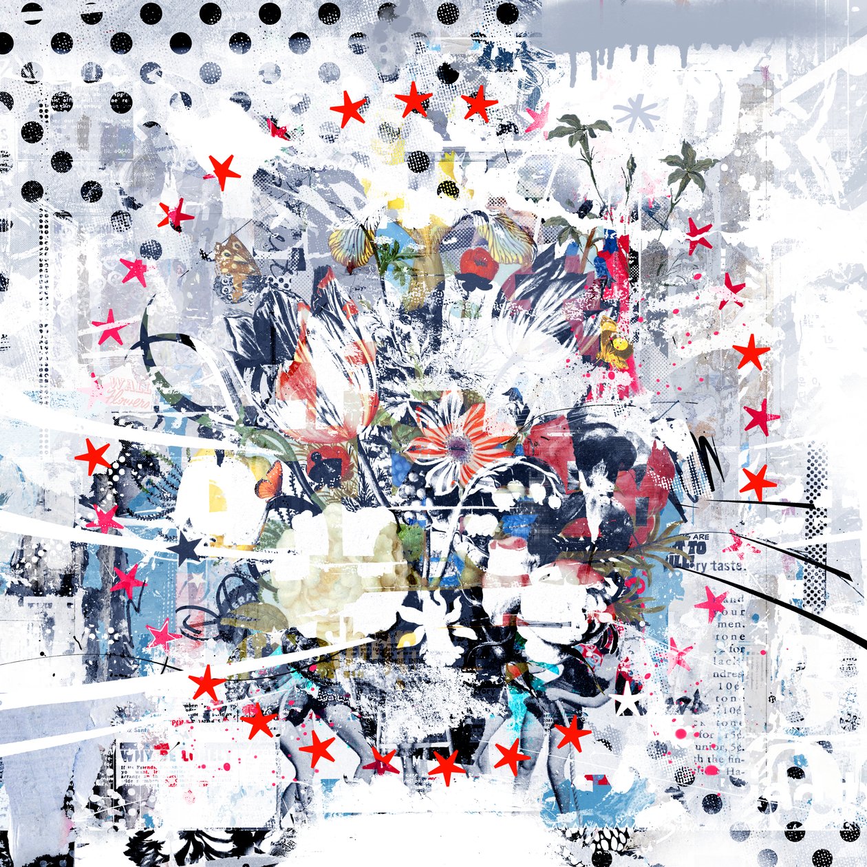 星空午后，2015（布面拼贴画） 作者 泰斯·阿尔伯斯