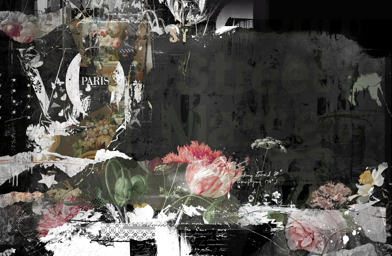 Vo Paris，2014 年（混合媒介画布） 作者 泰斯·阿尔伯斯