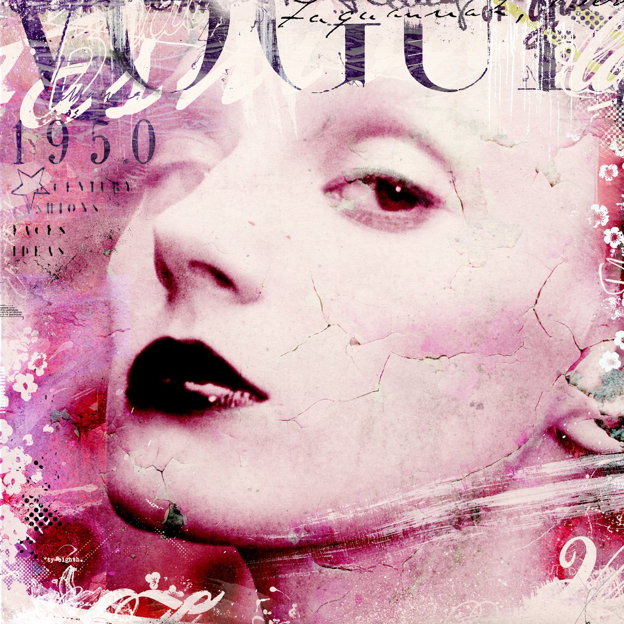 Vogue 1950》，2016 年（帆布拼贴画） 作者 泰斯·阿尔伯斯